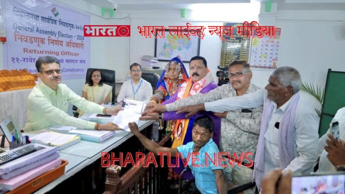 महाशक्तीच्या साक्षीने रक्तदान करून अनिल चौधरींनी दाखल केला उमेदवारी अर्ज!