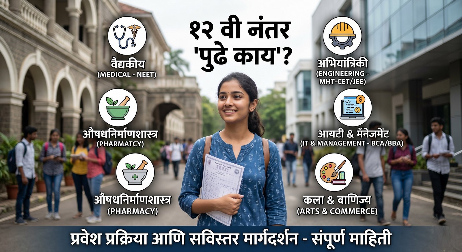 'मिशन करिअर': १२ वी पास विद्यार्थ्यांसाठी प्रवेश परीक्षा, करिअरचे उत्तम पर्याय आणि ऍडमिशन प्रक्रियेची A to Z माहिती